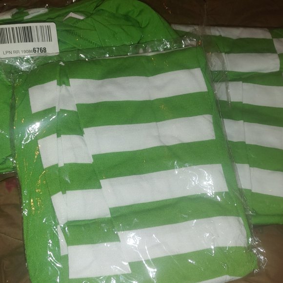 Matching Green White Striped Winter Christmas Family Pajamas PJs Men Women Kids - Picture 12 of 16